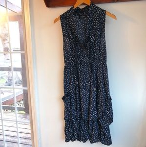 Flower dress with pintucks